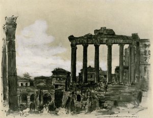 古代ローマ遺跡 作： Mortimer Ludington Menpes